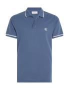 Tipping Polo Tops Polos Short-sleeved Blue Calvin Klein Jeans