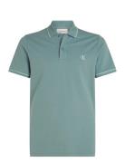 Tipping Slim Polo Tops Polos Short-sleeved Blue Calvin Klein Jeans