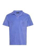 Rec Lw Cotton Terry-Ssl-Knt Tops Polos Short-sleeved Blue Polo Ralph L...