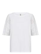 Sc-Loraine Tops T-shirts & Tops Short-sleeved White Soyaconcept