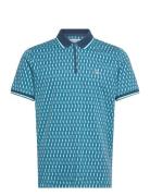 Ao Jqrd Tipped Geo P Tops Polos Short-sleeved Blue Original Penguin