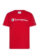 Ss Tee Tops T-shirts Short-sleeved Red Champion