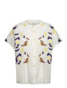 Myall Shirt Ss Tops Shirts Short-sleeved White Lollys Laundry