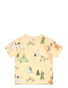 Top Ss Moomin Tops T-shirts Short-sleeved Yellow Lindex