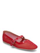 Bialilja Mary Jane Mesh Ballerinat Red Bianco