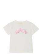 T-Shirt Ss Tops T-shirts Short-sleeved White Creamie