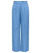 Onltokyo Life Hw Linen Blend Pnt Noos Bottoms Trousers Wide Leg Blue O...