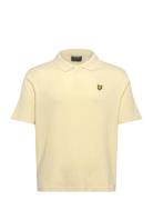 Crepe Polo Shirt Tops Polos Short-sleeved Yellow Lyle & Scott