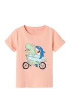 Nmmvux Ss Top Tops T-shirts Short-sleeved Orange Name It