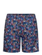 Puma Swim Boys Printed Mid Shorts 1P Uimashortsit Multi/patterned Puma...
