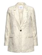 Crinkled Blazer Blazers Single Breasted Blazers Cream Coster Copenhage...