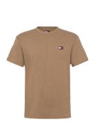 Tjm Reg Badge Tee Ext Tops T-shirts Short-sleeved Beige Tommy Jeans