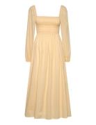 Tjw Cotton Voile Midi Dress Ext Polvipituinen Mekko Yellow Tommy Jeans