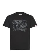 T-Shirt Regular Royal Eagle Tops T-shirts Short-sleeved Black Replay