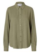 Slfviva Ls Sun Shirt Noos Tops Shirts Long-sleeved Green Selected Femm...