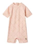 Swimsuit S/S Cas Uimapuku Uima-asut Pink Wheat