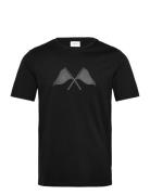 Copenhagen Print Tee S/S Tops T-shirts Short-sleeved Black Lindbergh
