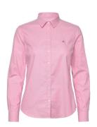 Slim Stretch Oxford Shirt Tops Shirts Long-sleeved Pink GANT