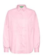 Shirt Tops Shirts Long-sleeved Pink United Colors Of Benetton