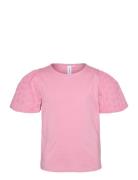 Vmpanna Puff Ss Top Jrs Girl Tops T-shirts Short-sleeved Pink Vero Mod...