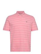 Striped Ss Polo Tops Polos Short-sleeved Pink GANT