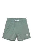 Swim Shorts, Solid Uimashortsit Green Color Kids