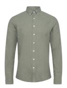 Linen/Cotton Shirt L/S Tops Shirts Casual Green Lindbergh