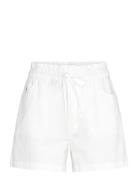 Tjw Cotton Linen Short Bottoms Shorts Casual Shorts White Tommy Jeans