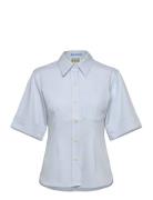 Fitted Short Sleeve Shirt Tops Shirts Short-sleeved Blue Scotch & Soda