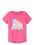 Nmfvix Ss Top Tops T-shirts Short-sleeved Pink Name It
