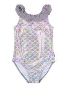 Swimsuit Uv Aop Recycled Uimapuku Uima-asut Purple Mikk-line