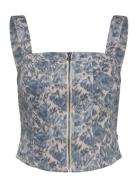 Sculpted Bustier Med Indigo - Worn In Tops T-shirts & Tops Sleeveless ...