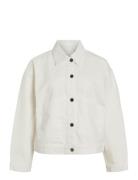 Vipal L/S Denim Jacket/Bfs Farkkutakki Denimtakki White Vila