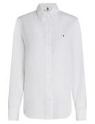 Ess Linen Relaxed Shirt Tops Shirts Long-sleeved White Tommy Hilfiger