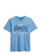 Vl Classic Relaxed Tee Tops T-shirts Short-sleeved Blue Superdry