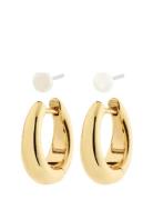 Starlight Earrings 2-In-1 Set Accessories Jewellery Earrings Hoops Gol...