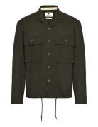 Akotto Cot/Linen Overshirt Tops Overshirts Khaki Green Anerkjendt