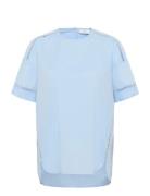 Furlaiw Top Tops T-shirts & Tops Short-sleeved Blue InWear