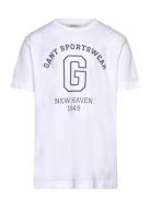 Gant Sportswear Arch T-Shirt Tops T-shirts Short-sleeved White GANT