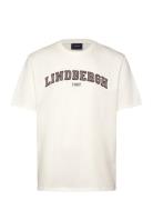 Over Logo Tee Tops T-shirts Short-sleeved White Lindbergh