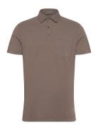 Brescia Polo M Tops Polos Short-sleeved Brown SNOOT