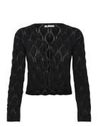 Neli Black Tricot Sweater Tops Knitwear Cardigans Black ALOHAS