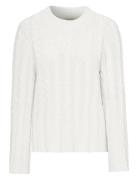Mandy Cable Sweater Tops Knitwear Jumpers White Newhouse