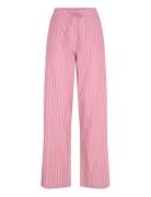 Stripel Pants Pyjama Pink Becksöndergaard