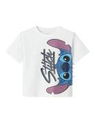 Nmmanwit Stitch Nreg Ss Top Wdi Tops T-shirts Short-sleeved White Name...
