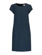 Klara Linen Dress Lyhyt Mekko Navy Newhouse