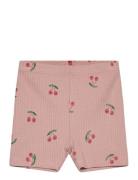 Tnstoona Tight Rib Shorts Bottoms Shorts Pink The New