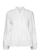 Matti Blouse Tops Shirts Long-sleeved White Noella