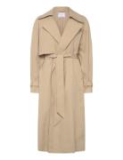 Cotton Trench Coat With Belt Trenssi Takki Beige Mango