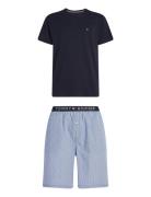 Cn Ss Short Woven Set Pyjama Navy Tommy Hilfiger